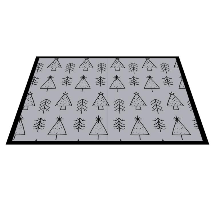 Individual para mesa navideño Árboles de navidad estilizados - TenVinilo