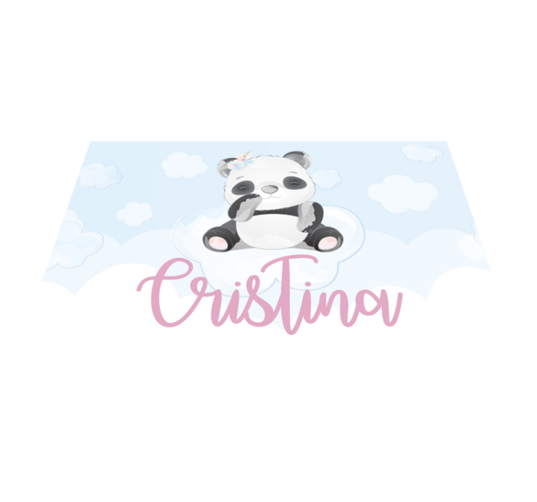 Individual para mesa infantil personaje panda bonito - TenVinilo