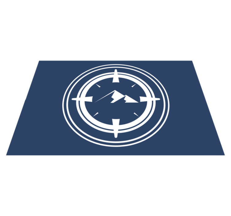 Individual mesa moderno brújula de montaña - TenVinilo