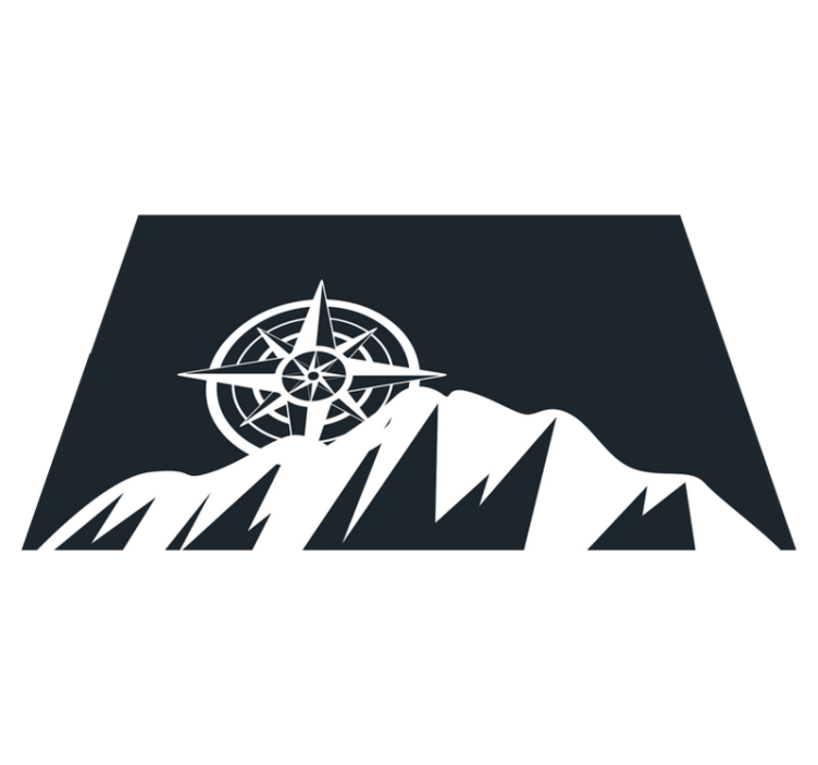 Individual para mesa frases diseño brújula montaña - TenVinilo