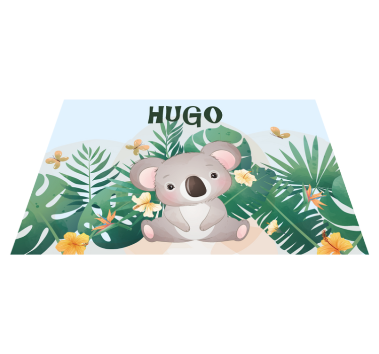 Mantel individual infantil Lindo koala para niño con nombre - TenVinilo