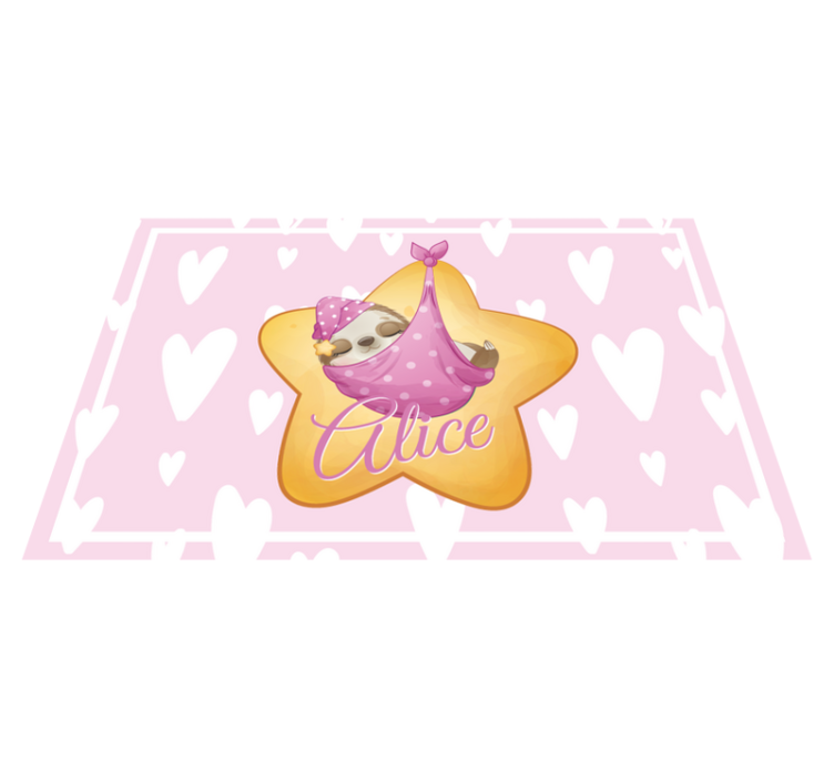 Individual para mesa infantil perezoso en estrella - TenVinilo