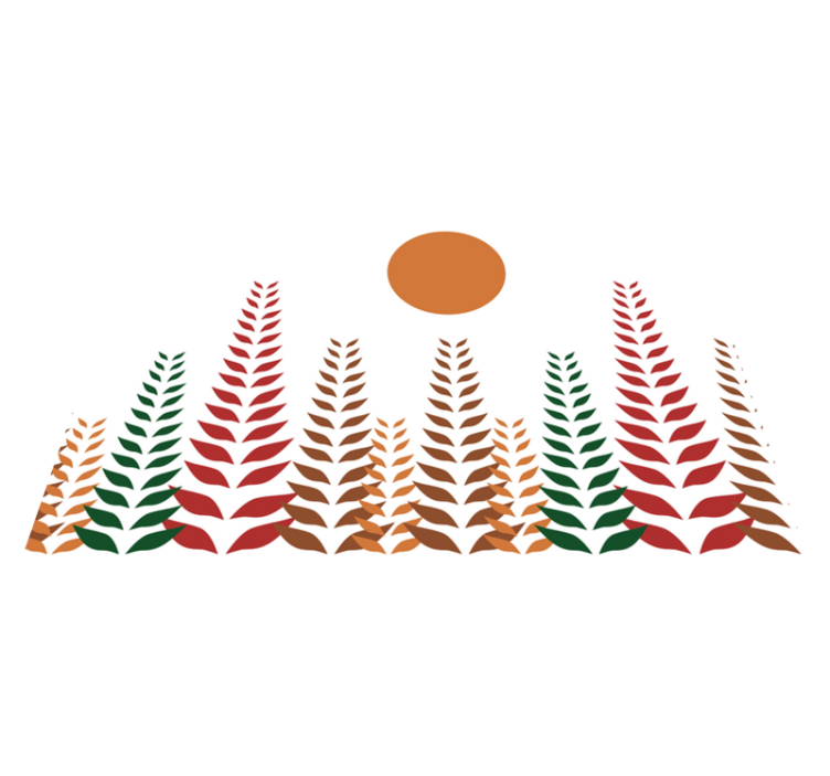 Individual mesa moderno motivo de hojas elegante - TenVinilo