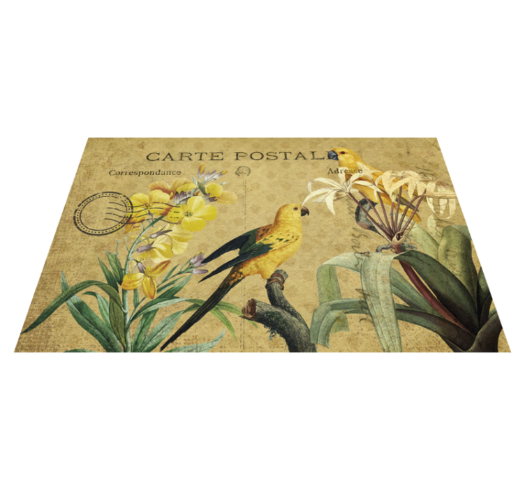 Individual para mesa original postal floral vintage - TenVinilo