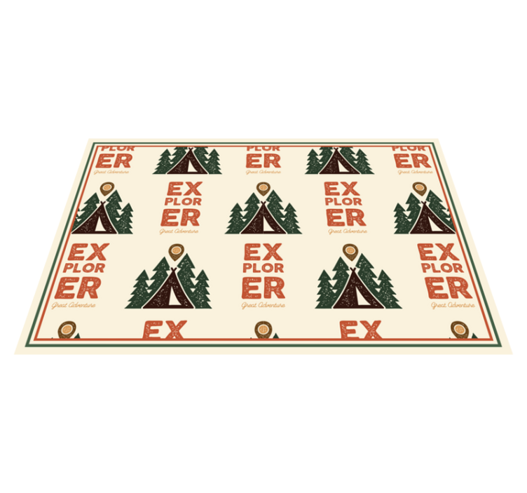 Individual para mesa original patrón aventura explorador - TenVinilo