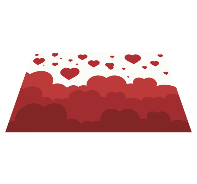 Individual para mesa original patrón nubes de corazones - TenVinilo