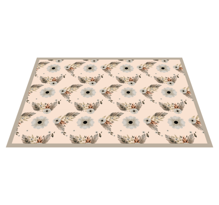 Individual para mesa original hoja floral motivacional - TenVinilo