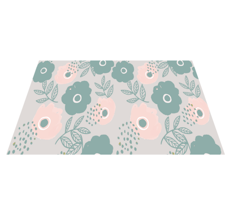 Individual para mesa frases fondo floral - TenVinilo