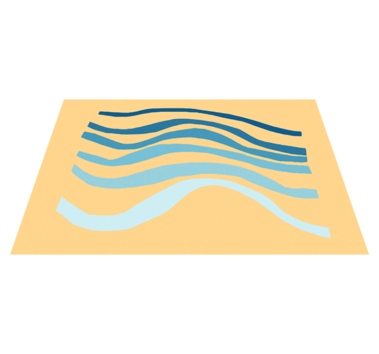 Individual mesa moderno estilo líneas onduladas - TenVinilo