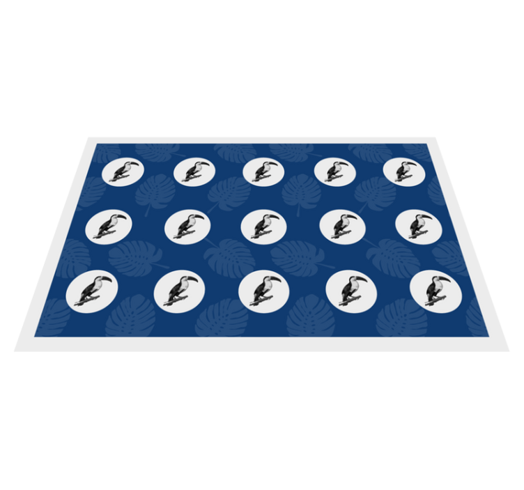 Individual para mesa original patrón de pájaro tropical - TenVinilo