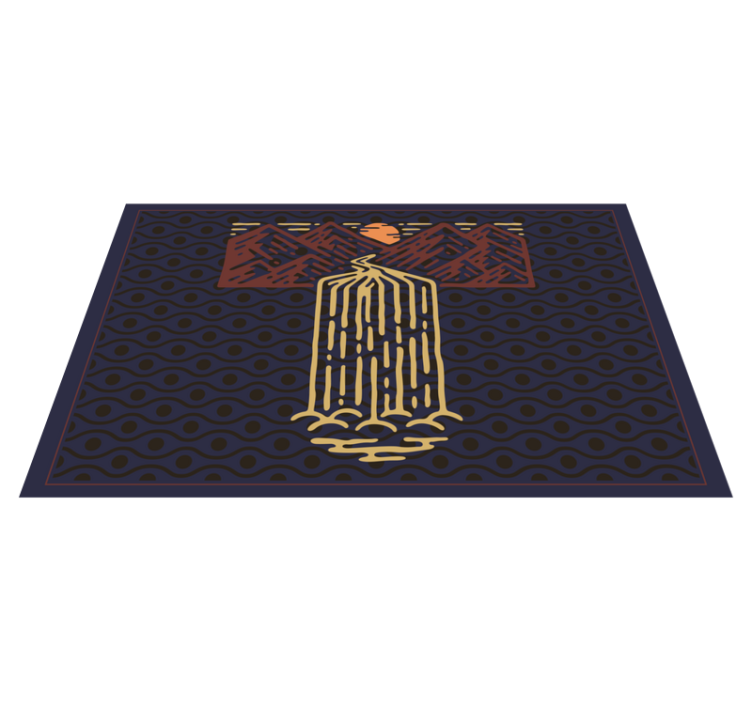 Individual para mesa original escena de cascada montañosa - TenVinilo