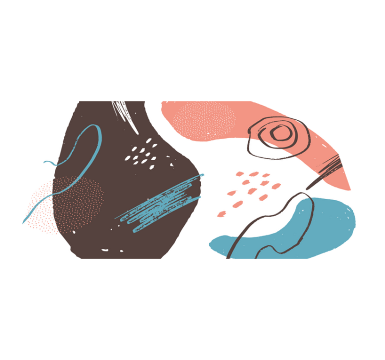 Individual mesa moderno formas abstractas vivas - TenVinilo