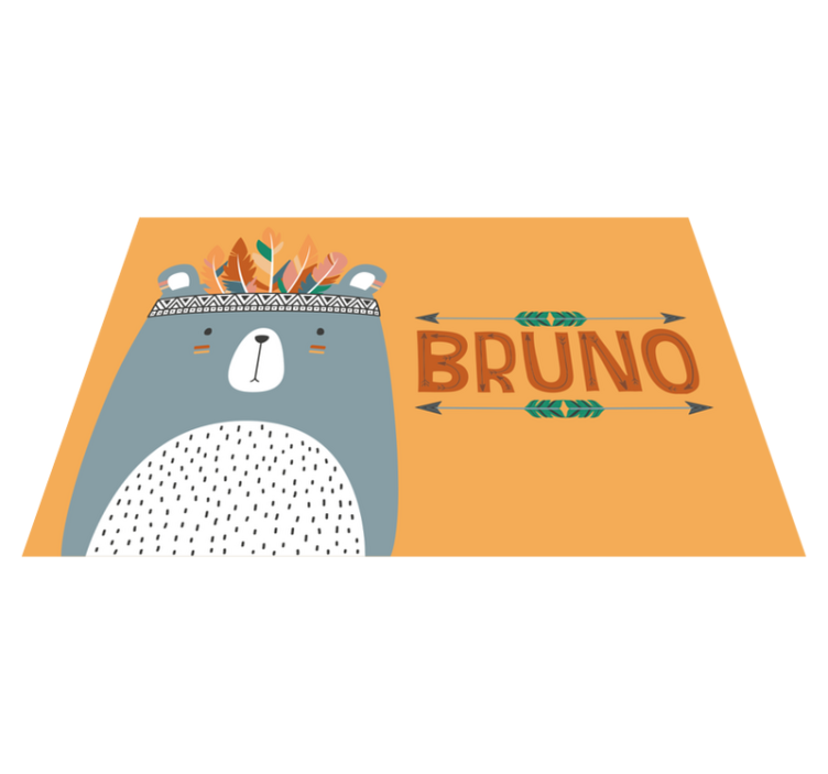 Individual para mesa infantil ilustración de oso lindo - TenVinilo