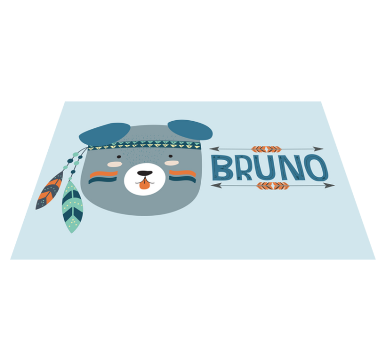 Individual para mesa infantil cabeza de oso lindo - TenVinilo