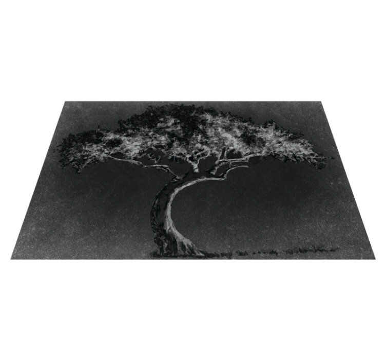 Individual para mesa patrón silueta de Árbol artístico - TenVinilo