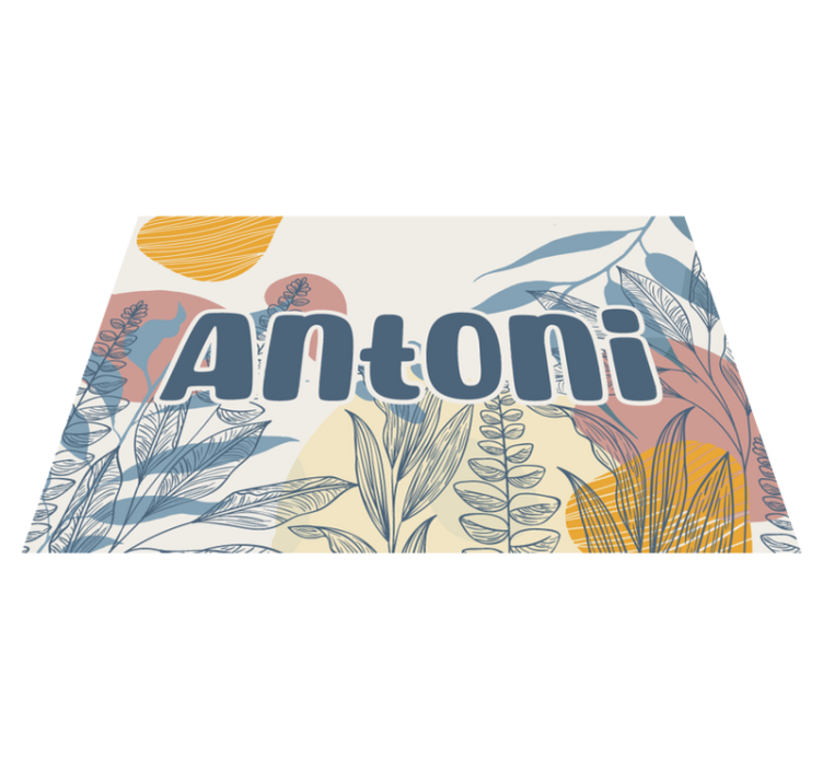 Individual para mesa original diseño de nombre elegante - TenVinilo