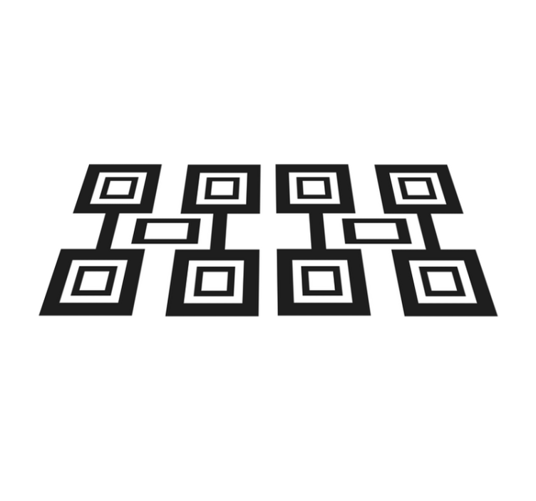 Individual mesa moderno motivo cuadrado moderno - TenVinilo