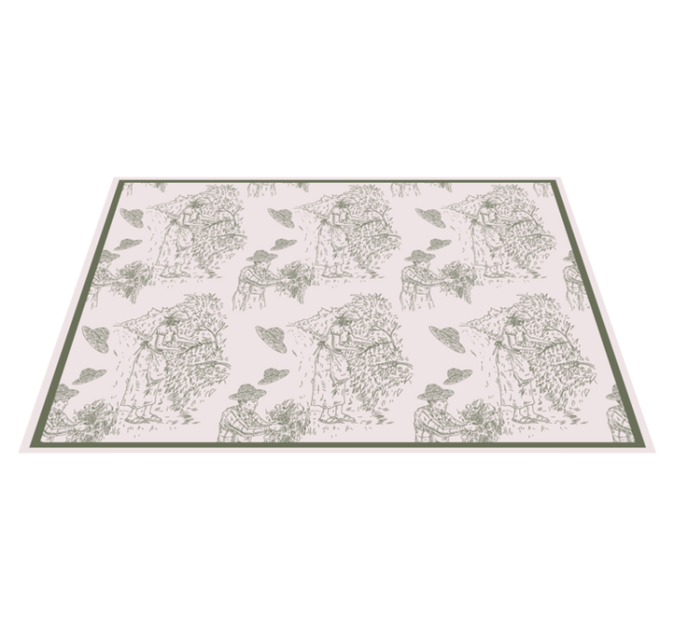 Individual para mesa original escena de cosecha natural - TenVinilo