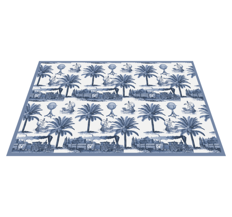 Individual mesa moderno escenas de viaje nostálgicas - TenVinilo