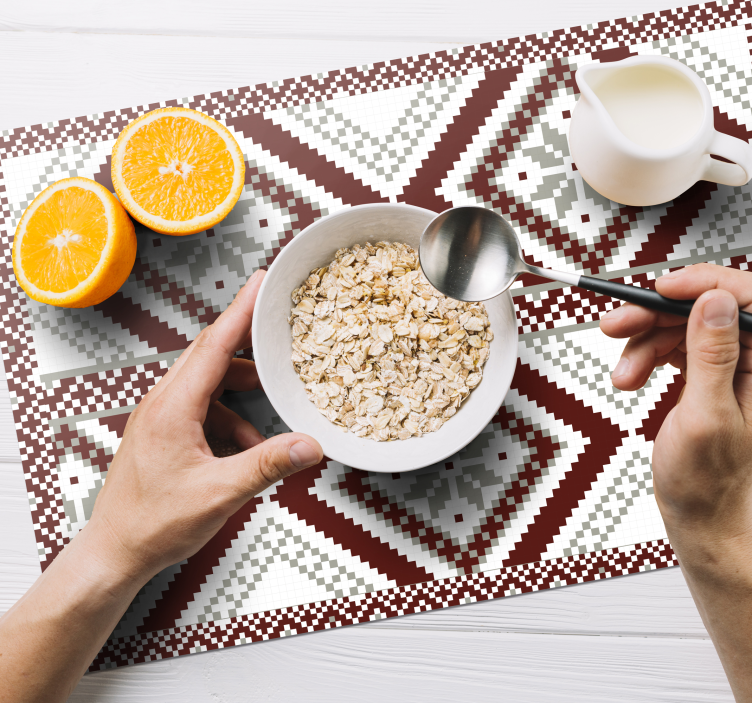 Individual para mesa patrón geométrico texturizado - TenVinilo