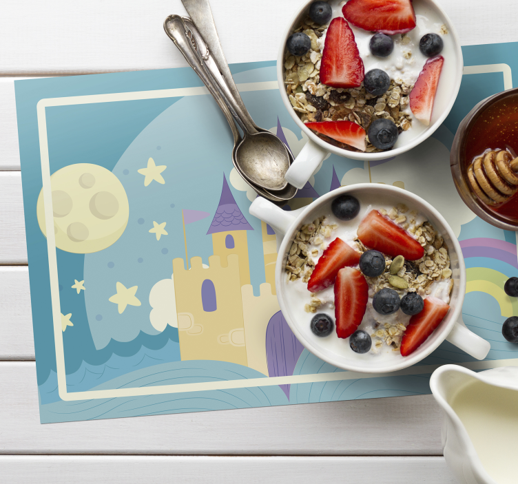 Mantel individual infantil castillo de princesa - TenVinilo