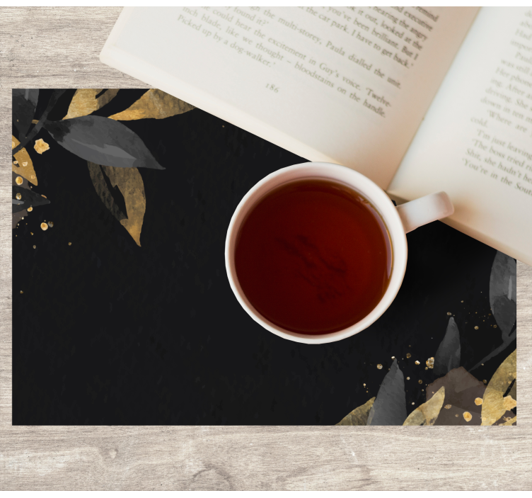 Mantel individual moderno mantel individualde diseño negro - TenVinilo