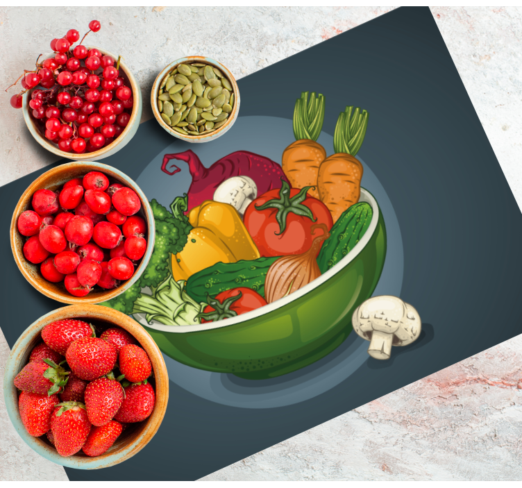 Mantel individual restaurante Ensalada con verduras - TenVinilo