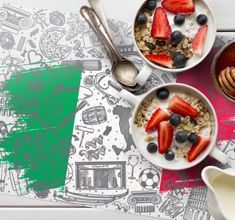 Mantel individual restaurante Fondo de italia - TenVinilo