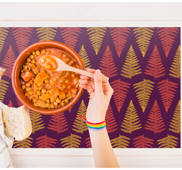 Manteles individuales originales Hojas de helecho - TenVinilo