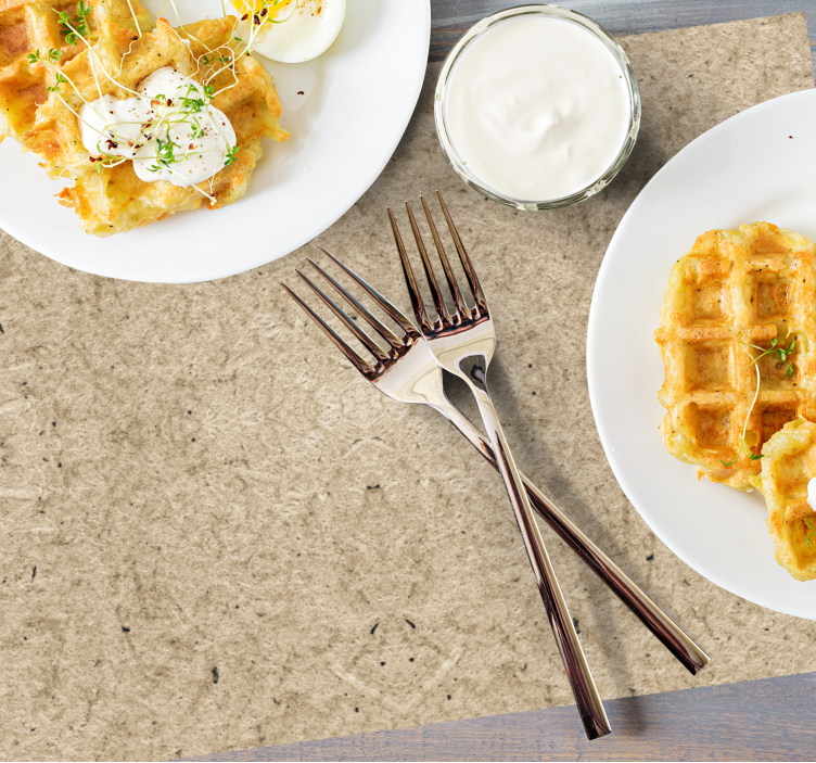 Mantel individual patrón Efecto de tablero de corcho de madera - TenVinilo