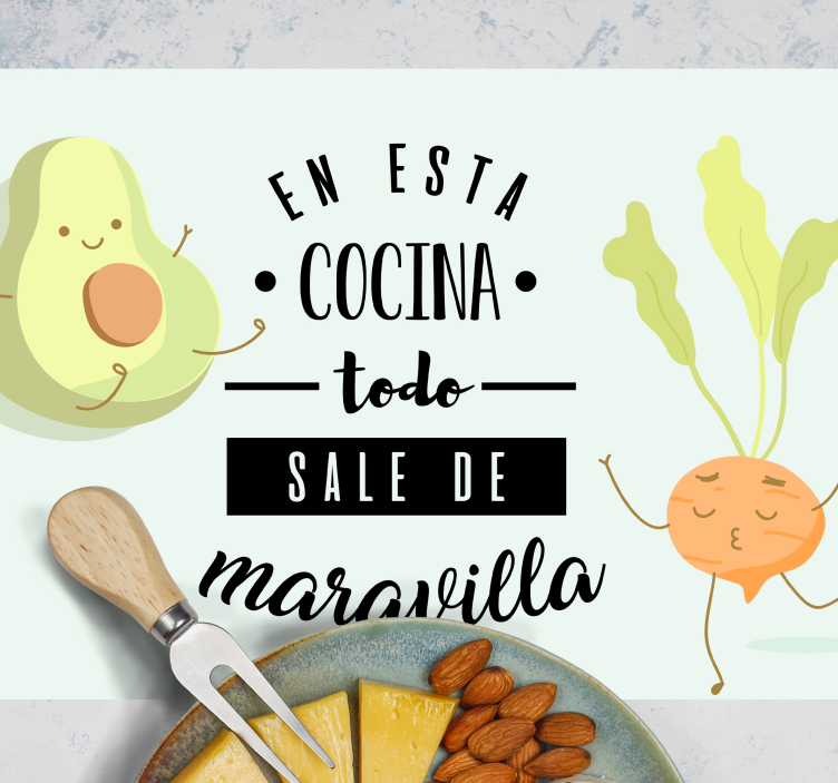 Mantel individual frases Frase en esta cocina - TenVinilo