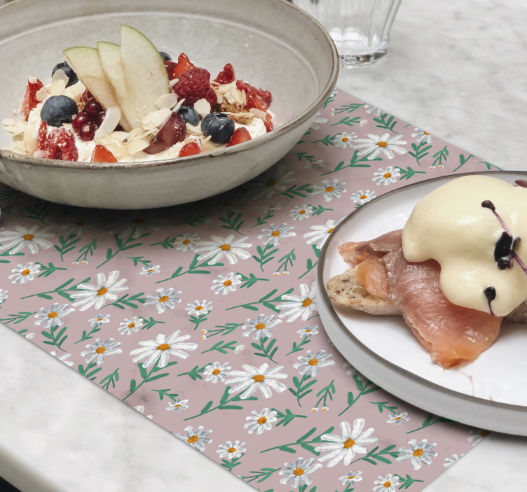 Manteles individuales vintage de margaritas  - TenVinilo