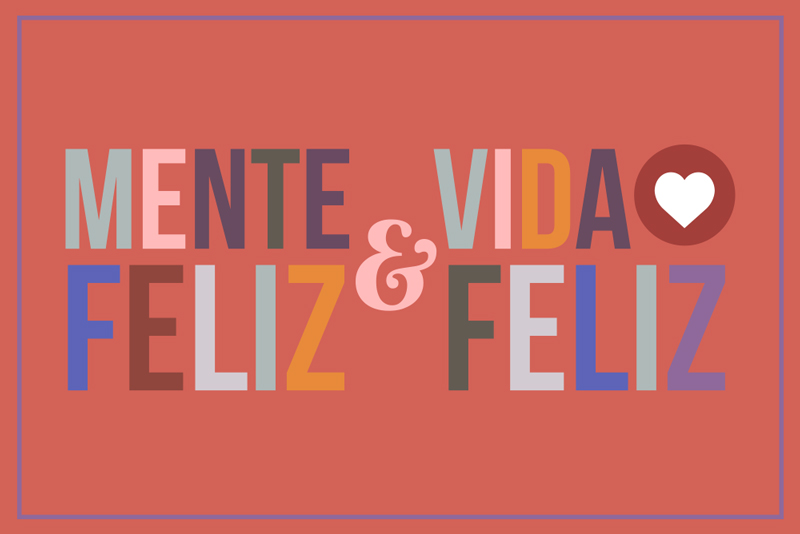 Manteles individuales frase mente feliz - TenVinilo