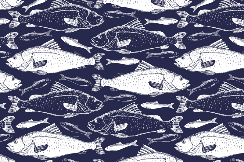 Mantel individual marino peces bajo el mar - TenVinilo