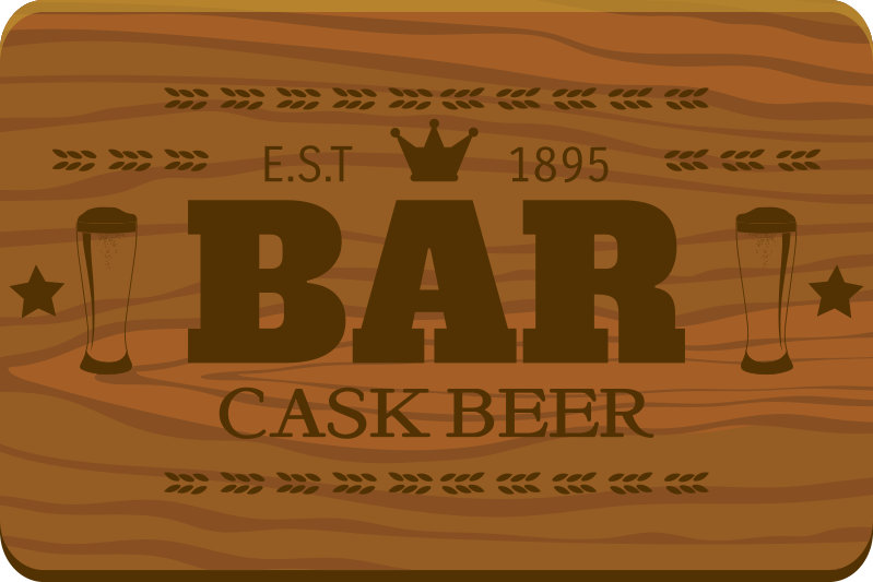 Mantel individual textura madera para bar - TenVinilo