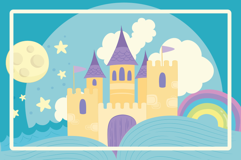 Mantel individual infantil castillo de princesa - TenVinilo