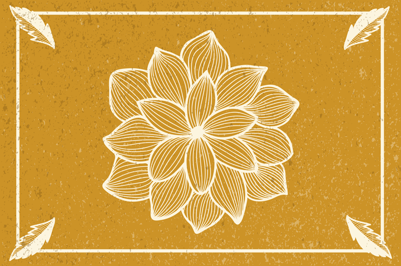 Individual para mesa original motivo botánico elegante - TenVinilo