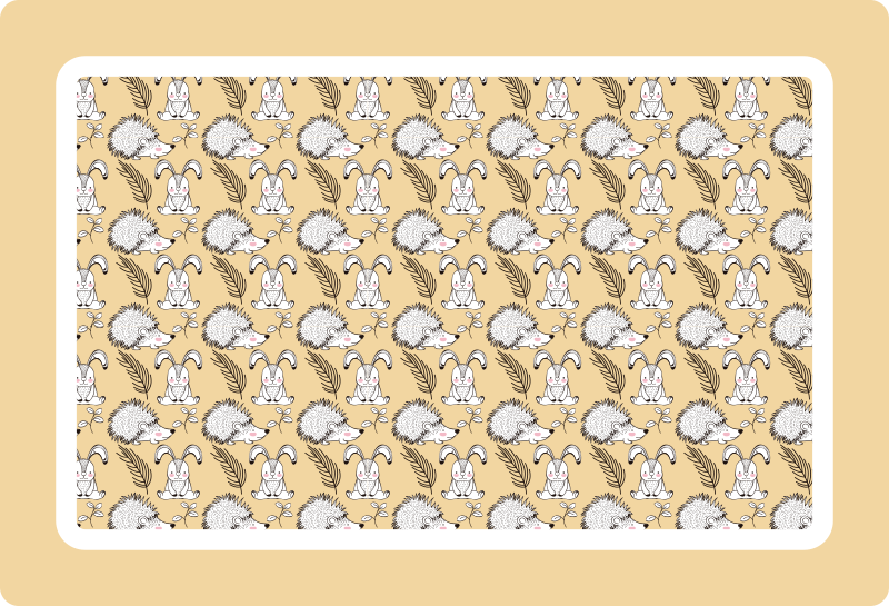 Individual para mesa infantil personajes de dibujos lindos - TenVinilo