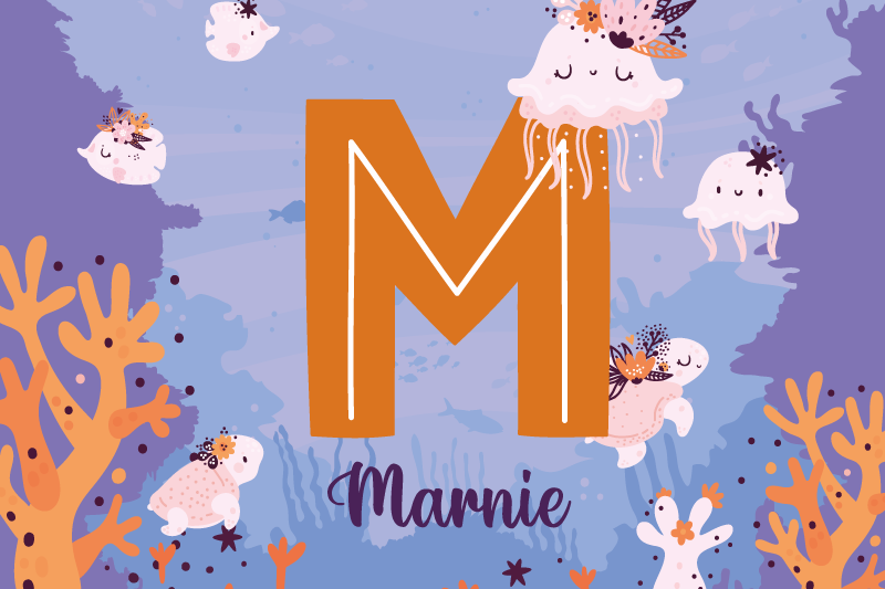 Mantel individual infantil marino con nombre - TenVinilo