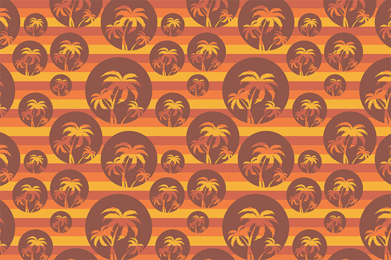 Individual para mesa original patrones de palma tropical - TenVinilo