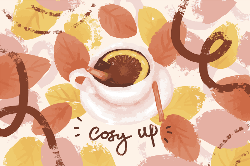 Individual para mesa original taza de café acogedora - TenVinilo