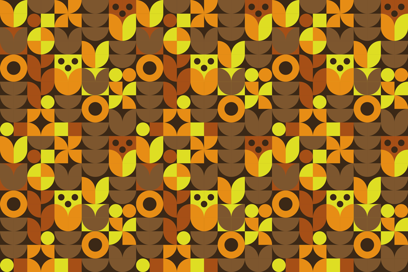 Individual para mesa original patrones geométricos coloridos - TenVinilo