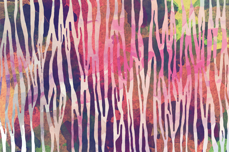 Individual para mesa patrón rayas coloridas abstractas - TenVinilo