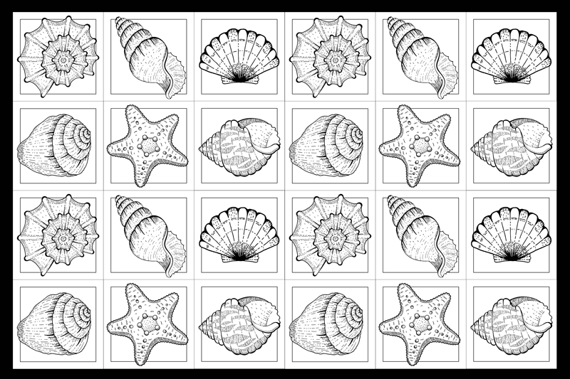 Individual para mesa original motivo de conchas - TenVinilo