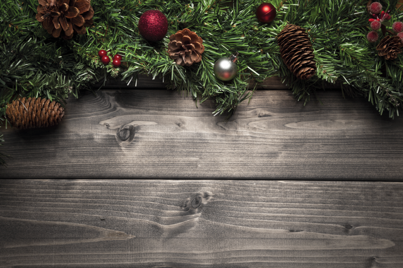 Individual para mesa navideño arreglo de piñas festivas - TenVinilo