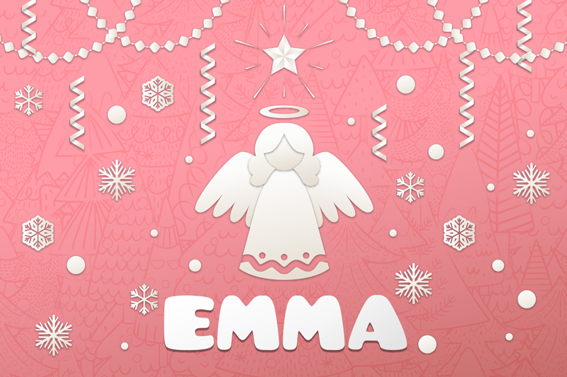 Individual para mesa navideño tema Ángel festivo - TenVinilo