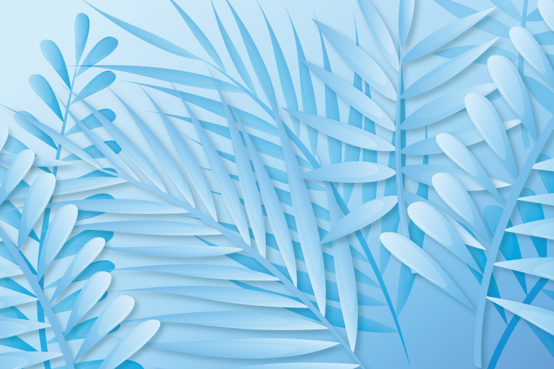 Individual para mesa patrón hoja de palma - TenVinilo