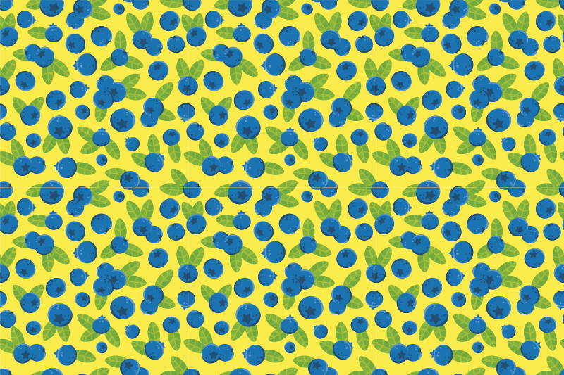 Individual para mesa original patrón colorido de arándanos - TenVinilo