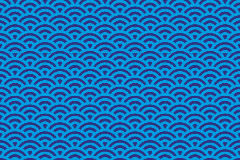 Individual para mesa patrón elemento onda curvada - TenVinilo