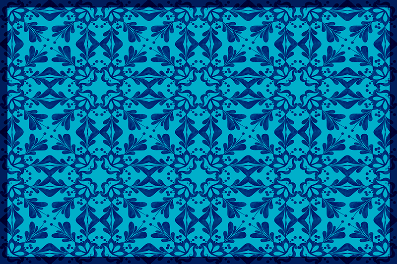 Individual para mesa patrón idea botánica elegante - TenVinilo